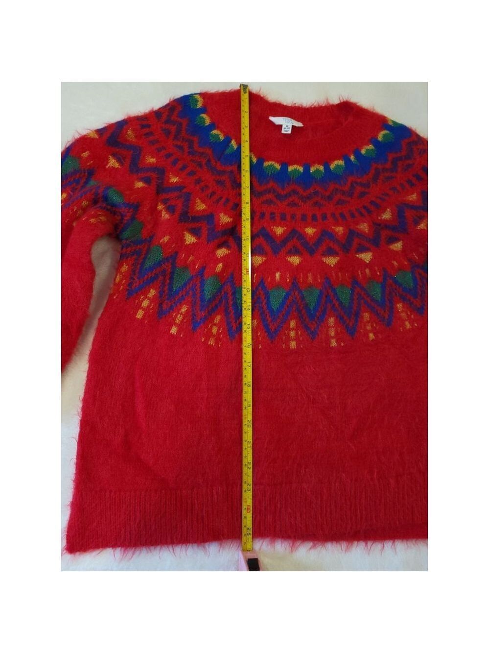 Time and Tru Red Women's Sweater Size M - Picture 5 of 8